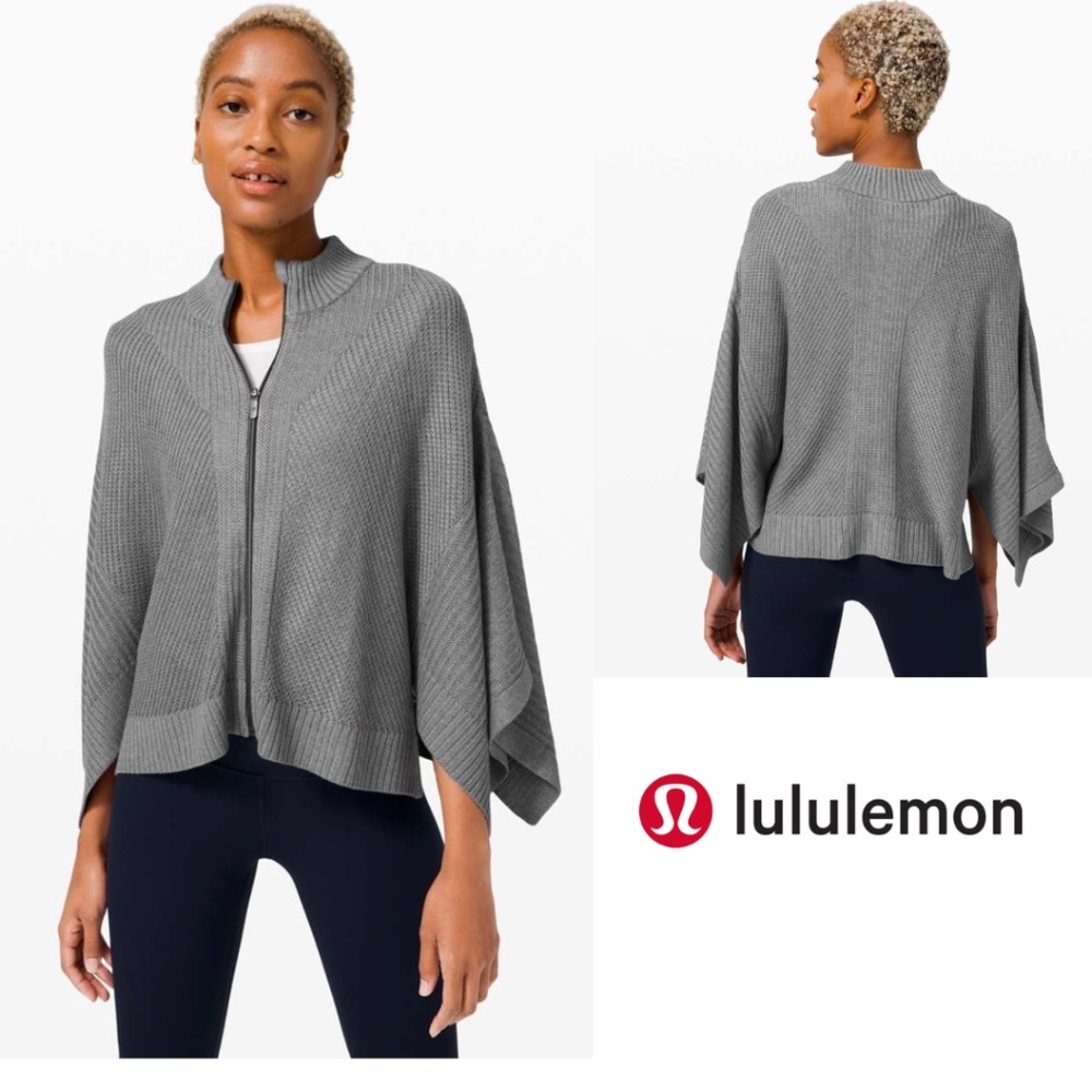 Like New Lululemon Softer Still Zip Wrap Cashlu™ Fabric Asphalt Grey Size XS/S